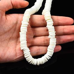 Плоские круглые бусины из глины ручной работы полимерные&nbsp;CLAY-R067-10mm-21