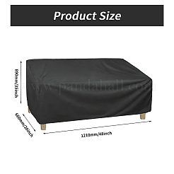 ポリエステル製屋外用家具カバー  ブラック  1040x2000x3mm&nbsp;AJEW-WH0481-639