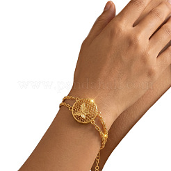Bracelet en corde à maillons creux en alliage&nbsp;WGE1F9A-02