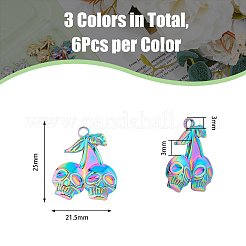 18 шт. 3-цветное ионное покрытие (IP) из нержавеющей стали 304 подвески STAS-DC0014-08
