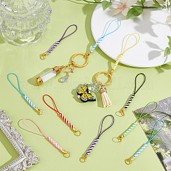 80 шт. 8-цветный плетеный нейлоновый шнур для мобильных ремней&nbsp;FIND-NB0006-73