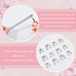 180 шт. 3 стиля спиральных костяных наконечников из нержавеющей стали 304 STAS-GF0001-20