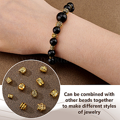 Сплавочные овальные бусины тибетского стиля  TIBEB-GA0001-02AG