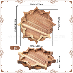 Plateaux de service en bois pour desserts aux fruits et café&nbsp;AJEW-WH20018-143