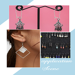 100 шт. серьги-кольца из нержавеющей стали 304 с фурнитурой в виде почки&nbsp;STAS-LP0001-95