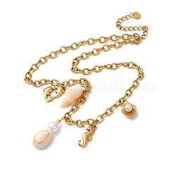 Женские подвески в виде дельфина NJEW-F346-07G