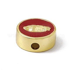 Emaille-Perlen aus echtem 18 Karat vergoldetem Messing&nbsp;KK-A170-02G-M