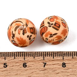 Perlas de silicona impresas ecológicas de grado alimenticio para otoño&nbsp;SL-CBA2E0D-04