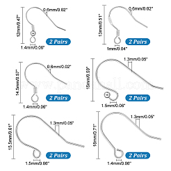 12 пара 6 стильных сережек-крючков из стерлингового серебра FIND-PH0017-81
