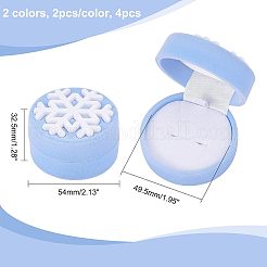 4 шт. 2-х цветные бархатные коробки для упаковки ювелирных изделий VBOX-CA0001-003