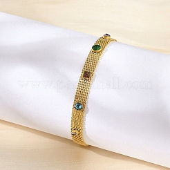 Браслеты-цепочки из нержавеющей стали 304 для женщин BJEW-P348-01E-G