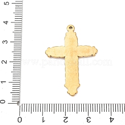 304ステンレススチールエナメルペンダント  クロスチャーム  ゴールドカラー  35x24x2mm  穴：1.2mm&nbsp;SA-CBA8A4A-05G