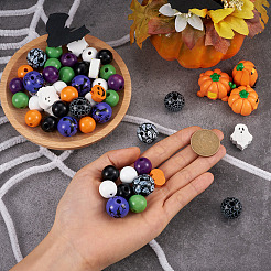 17 стиль расписные бусины из натурального дерева WOOD-KS0001-17