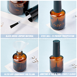 Leere Flasche aus transparentem Glasnagellack&nbsp;AJEW-GF0009-78