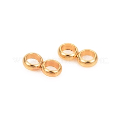 201 ステンレス鋼スペーサーバー  二重リング  数8形状  ゴールドカラー  8x4x1.8mm  穴：2.5mm&nbsp;STAS-I150-06D-G