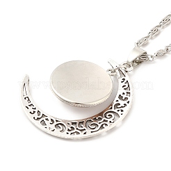 Стеклянная религиозная фея с подвеской в виде полумесяца&nbsp;NJEW-P270-01D