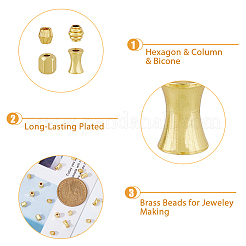 80шт 4 стильные латунные бусины&nbsp;KK-DC0002-97