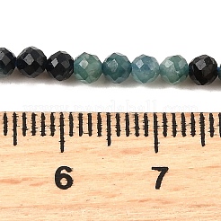 Бусы из натурального голубого турмалина G-G259-D10-3mm