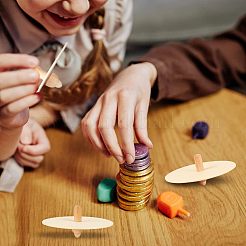 Деревянные волчки&nbsp;LS-WOOD-WH0027-66