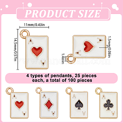100 Stück 4 Stile Rack-Plating-Legierung Charms&nbsp;FIND-DR0002-22