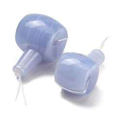 Бусины гуру из натурального голубого кружевного агата с одним отверстием для изготовления буддийских украшений G-K403-09