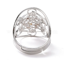 Регулируемое кольцо из не тускнеющей нержавеющей стали 304 в форме звезды Давида RJEW-P037-05P