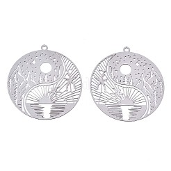 Не тускнеющие филигранные подвески из нержавеющей стали 201&nbsp;LS-X-STAS-S118-025P