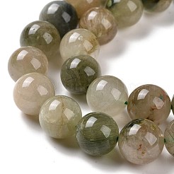 Verde naturale quarzo rutilato fili di perline&nbsp;G-D481-11C