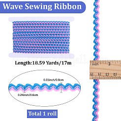 1 рулон полиэстеровой ленты с волнистой бахромой и пайетками&nbsp;OCOR-GF0005-72C