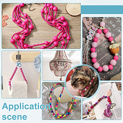 480 шт. 4 стиля крашеных бусин из натурального дерева&nbsp;WOOD-PH0003-66A