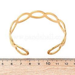 Браслеты-манжеты из нержавеющей стали 304 для женщин&nbsp;LS-BJEW-D306-02G