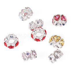 8 stücke 2 arten legierung strass europäischen perlen&nbsp;FIND-TA0010-84