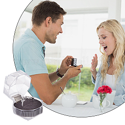 50 шт восьмиугольные прозрачные пластиковые коробки для колец&nbsp;OBOX-DC0001-02B