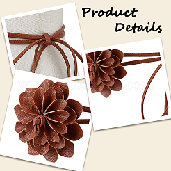 3D-Blumen-PU-Leder-Knotengürtel&nbsp;AJEW-CY0002-87A