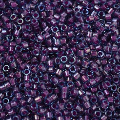 MIYUKIデリカビーズ  シリンダー  日本製シードビーズ  11/0  （db1758)ホットピンクライニングアクアab  1.3x1.6mm  穴：0.8mm  約10000個/袋  50 G /袋&nbsp;SEED-X0054-DB1758