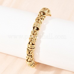 Bracelets à chaîne byzantine en acier inoxydable 304 pour femmes et hommes&nbsp;BJEW-H643-09G