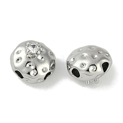 Латунные микро проложить кубического циркония бусы KK-P283-22P