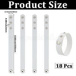 18 Stück PU-Leder-Schnapparmbänder für Damen und Herren&nbsp;BJEW-CY0001-13A