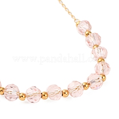 Ионное покрытие(ip) распятие крест 304 нержавеющая сталь четки бусины ожерелья NJEW-M075-03G-02