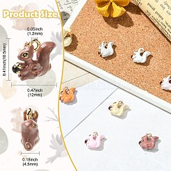 7pcs 7 Farben Legierung Emaille Charms&nbsp;ENAM-CJ0007-42