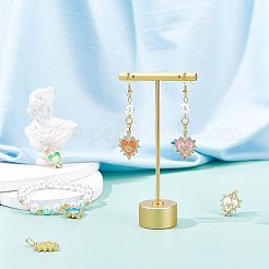 6個6色真鍮クリアキュービックジルコニアペンダント  エナメル  長持ちメッキ  18KGP本金メッキ  心と目  ミックスカラー  23x19x3mm  穴：2.5x6mm  1pc /カラー&nbsp;ZIRC-NB0001-68