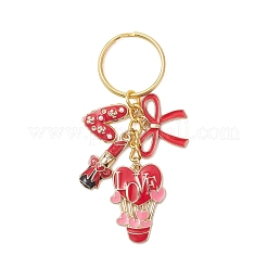 Брелки из сплава эмали в форме сердца с воздушным шаром&nbsp;KEYC-JKC01447