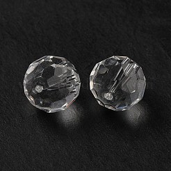 K9ガラス模造オーストリアクリスタルビーズ  多面カット  ラウンド  透明  8mm  穴：1mm&nbsp;GLAA-H024-17B-01