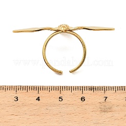 304ステンレススチールカフオープンリング  鳥  ゴールドカラー  usサイズ7（17.3mm）&nbsp;RJEW-D350-03G
