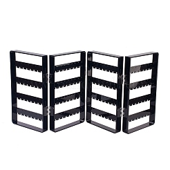 アクリルイヤリングディスプレイ  ジュエリーディスプレイラック  ブラック  52.2x21.9x1.9cm&nbsp;EDIS-L003-01A