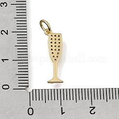 Pendenti in zirconi cubici trasparenti in micro pavè di ottone&nbsp;CU-CBAEEA8-15G