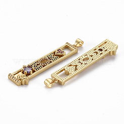 Латунные микро проложить кубического циркония подвески&nbsp;ZIRC-Q200-032-NF