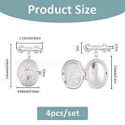 4 шт. овальная подвеска-медальон из нержавеющей стали 316&nbsp;JEWB-FH00006