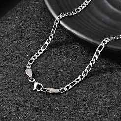 3.8 мм цепочка Фигаро из нержавеющей стали 304 для женщин NJEW-B134-02B-P