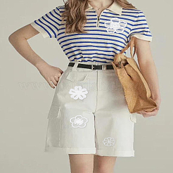 8 шт. 4 стиля вышитых заплаток из органзы&nbsp;PATC-LP0001-33